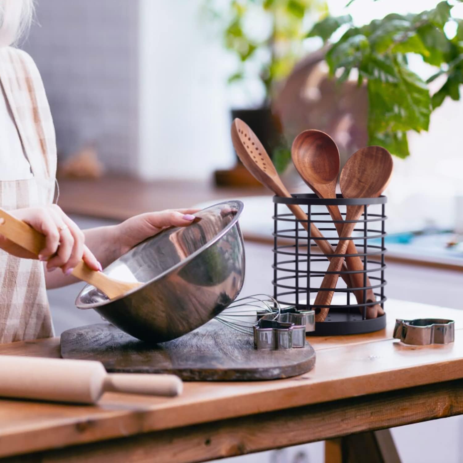 Utensil holder for Kitchen Counter, Cooking Utensil Holder, Utensil Organizer -5.2 Utensil holder for Kitchen Counter, Cooking Utensil Holder, Utensil Organizer -5.2